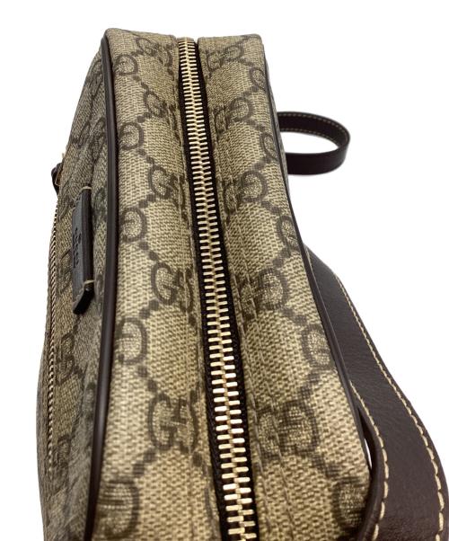 GUCCI（グッチ）GUCCI (グッチ) GGスプリームスクエアショルダーバッグ ベージュ×ブラウンの古着・服飾アイテム