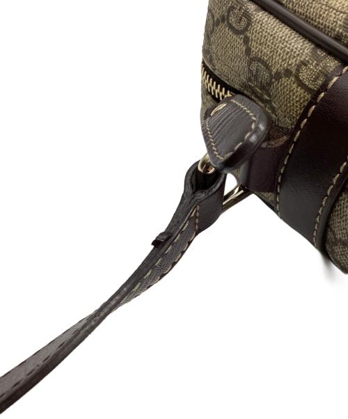 GUCCI（グッチ）GUCCI (グッチ) GGスプリームスクエアショルダーバッグ ベージュ×ブラウンの古着・服飾アイテム