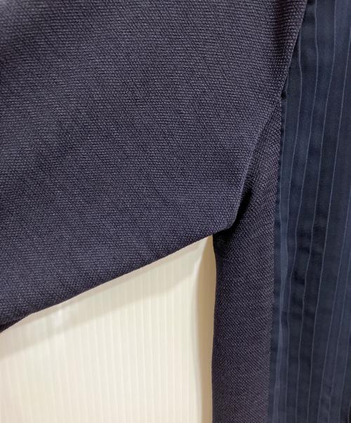 studio picone（スタジオ ピッコーネ）studio picone (スタジオ ピッコーネ) プリーツ切替ブラウス ネイビー サイズ:Mの古着・服飾アイテム
