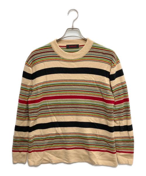 CABAN（キャバン）CABAN (キャバン) ボーダーニット マルチカラー サイズ:Lの古着・服飾アイテム