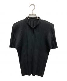 PLEATS PLEASE（プリーツプリーズ）の古着「プリーツスキッパーブラウス」｜ブラック