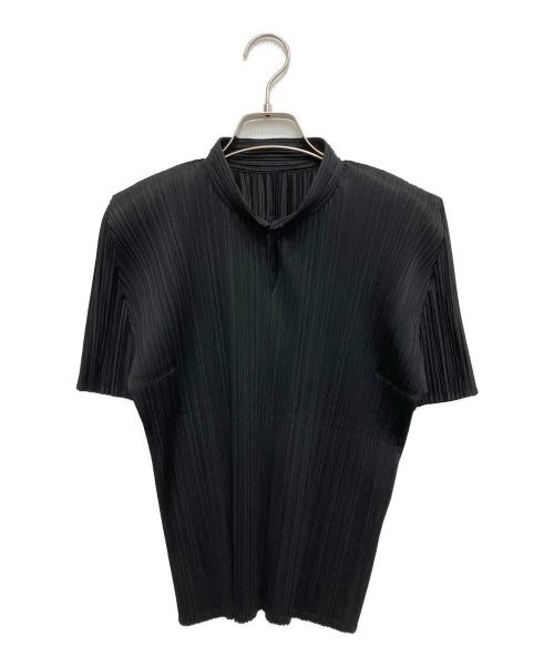 PLEATS PLEASE（プリーツプリーズ）PLEATS PLEASE (プリーツプリーズ) プリーツスキッパーブラウス ブラック サイズ:3の古着・服飾アイテム
