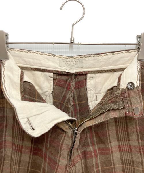 BANANA REPUBLIC（バナナリパブリック）BANANA REPUBLIC (バナナリパブリック) オールドリネンショーツ ブラウン サイズ:81cm (W32)の古着・服飾アイテム
