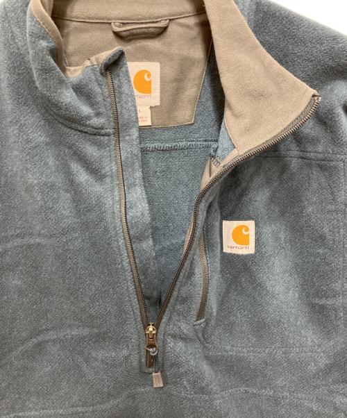 CarHartt（カーハート）CarHartt (カーハート) フリースハーフジップスウェット ブルー サイズ:Lの古着・服飾アイテム