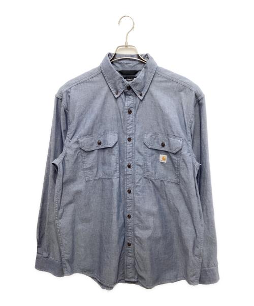 CarHartt（カーハート）CarHartt (カーハート) シャンブレーシャツ ブルー サイズ:Lの古着・服飾アイテム