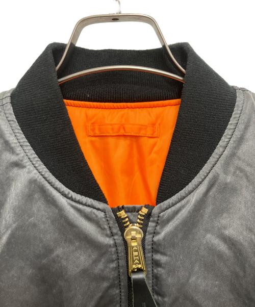 ALPHA（アルファ）ALPHA (アルファ) FREAK'S STORE (フリークスストア) 別注 ウォッシュ加工 MA-1 FLIGHT JACKET グレー サイズ:Lの古着・服飾アイテム