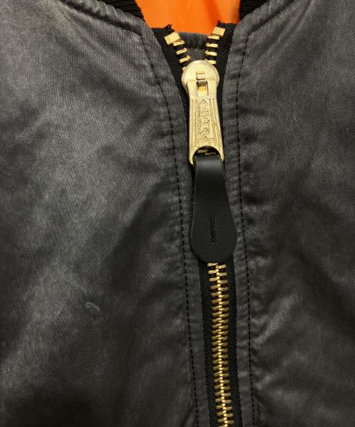 ALPHA（アルファ）ALPHA (アルファ) FREAK'S STORE (フリークスストア) 別注 ウォッシュ加工 MA-1 FLIGHT JACKET グレー サイズ:Lの古着・服飾アイテム