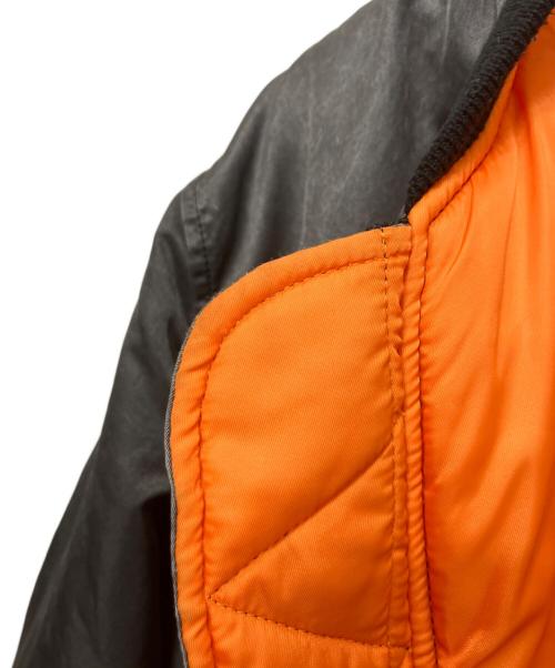 ALPHA（アルファ）ALPHA (アルファ) FREAK'S STORE (フリークスストア) 別注 ウォッシュ加工 MA-1 FLIGHT JACKET グレー サイズ:Lの古着・服飾アイテム