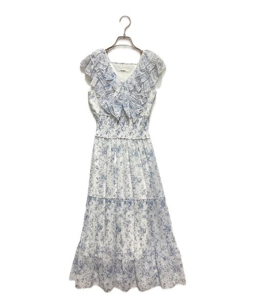 Snidel（スナイデル）Snidel (スナイデル) Sustainaプリーツフリルワンピース スカイブルー サイズ:00の古着・服飾アイテム