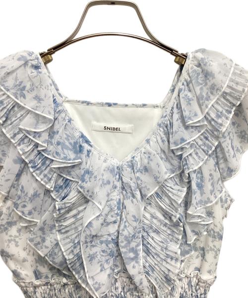Snidel（スナイデル）Snidel (スナイデル) Sustainaプリーツフリルワンピース スカイブルー サイズ:00の古着・服飾アイテム