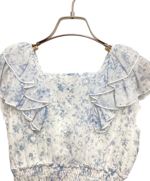 Snidel（スナイデル）Snidel (スナイデル) Sustainaプリーツフリルワンピース スカイブルー サイズ:00の古着・服飾アイテム