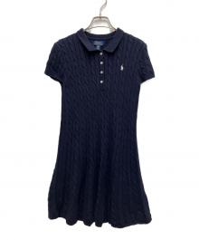 POLO RALPH LAUREN（ポロ・ラルフローレン）の古着「ケーブルニットワンピース」｜ネイビー