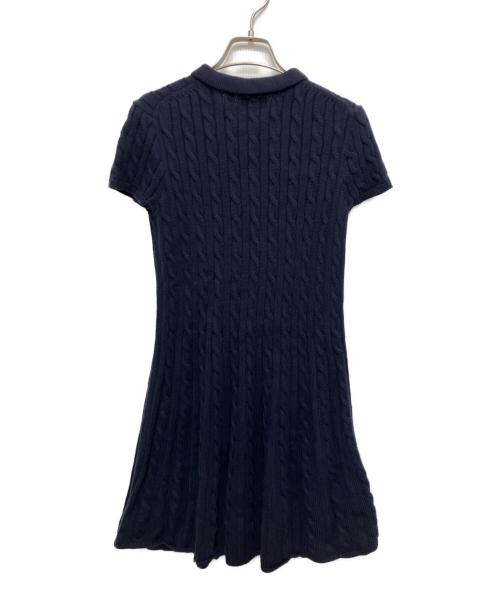 POLO RALPH LAUREN（ポロ・ラルフローレン）POLO RALPH LAUREN (ポロ・ラルフローレン) ケーブルニットワンピース ネイビー サイズ:L（KIDS）の古着・服飾アイテム