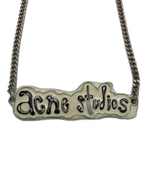 Acne studios（アクネ ストゥディオズ）Acne studios (アクネ ストゥディオズ) ロゴプレートネックレス アイボリーの古着・服飾アイテム