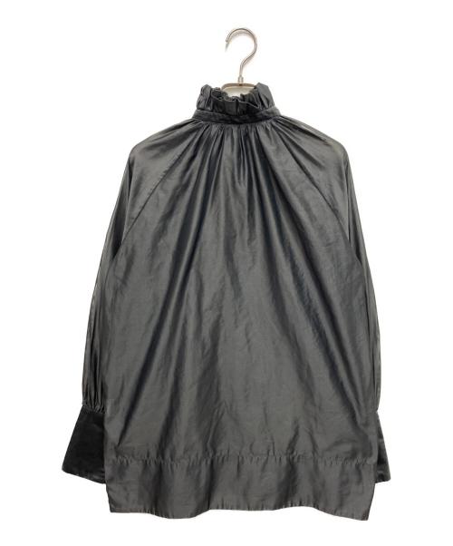 AK+1 Demi-Luxe BEAMS（エーケーワン）AK+1 Demi-Luxe BEAMS (エーケーワン) パフカラーシアーブラウス グレー サイズ:38の古着・服飾アイテム