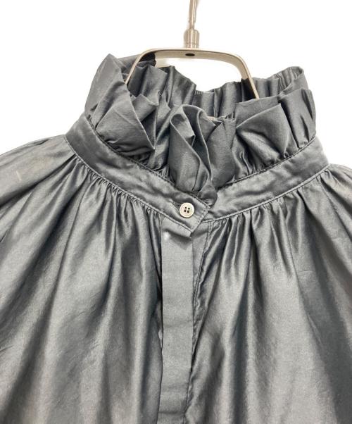 AK+1 Demi-Luxe BEAMS（エーケーワン）AK+1 Demi-Luxe BEAMS (エーケーワン) パフカラーシアーブラウス グレー サイズ:38の古着・服飾アイテム