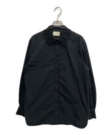 UNITED ARROWS（ユナイテッドアローズ）の古着「レースカラー 2WAYブラウス」｜ブラック