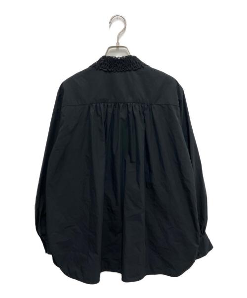 UNITED ARROWS（ユナイテッドアローズ）UNITED ARROWS (ユナイテッドアローズ) レースカラー 2WAYブラウス ブラック サイズ:不明の古着・服飾アイテム