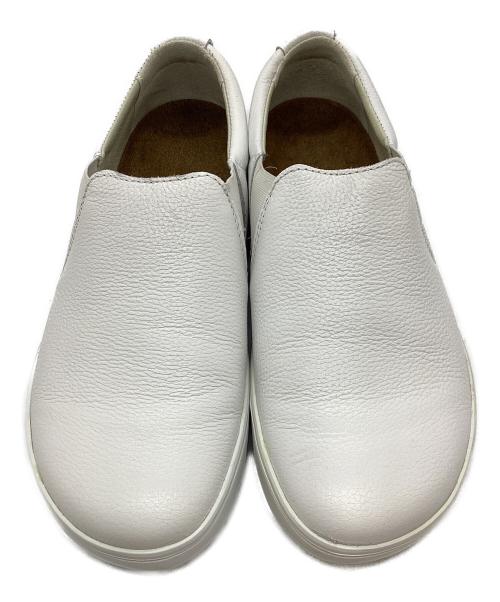 BIRKENSTOCK（ビルケンシュトック）BIRKENSTOCK (ビルケンシュトック) QO400 レザースリッポン ホワイト サイズ:40の古着・服飾アイテム