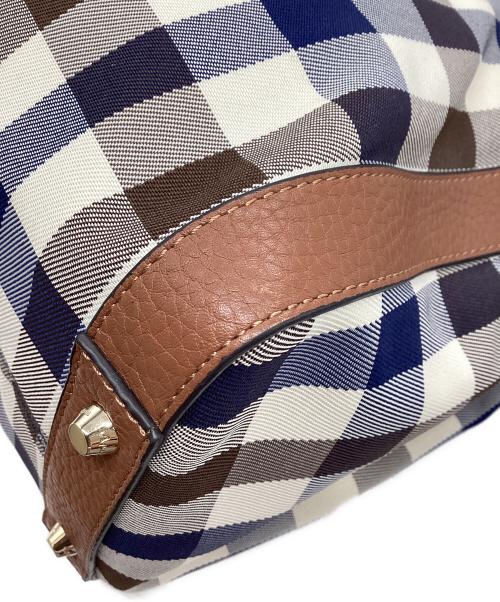 Aquascutum（アクアスキュータム）Aquascutum (アクアスキュータム) レザーハンドルトートバッグ ブラウン×ベージュの古着・服飾アイテム