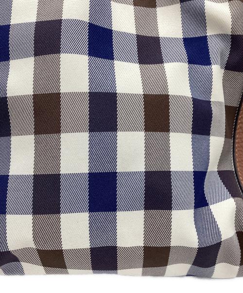 Aquascutum（アクアスキュータム）Aquascutum (アクアスキュータム) レザーハンドルトートバッグ ブラウン×ベージュの古着・服飾アイテム