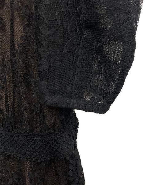 Snidel（スナイデル）Snidel (スナイデル) フラワー刺繍チュールドレス ブラック サイズ:1の古着・服飾アイテム