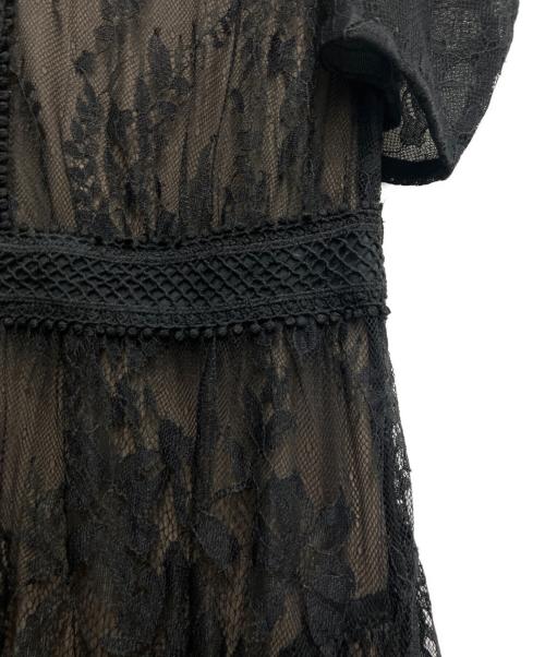 Snidel（スナイデル）Snidel (スナイデル) フラワー刺繍チュールドレス ブラック サイズ:1の古着・服飾アイテム