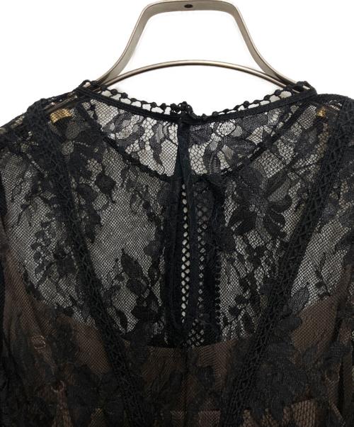 Snidel（スナイデル）Snidel (スナイデル) フラワー刺繍チュールドレス ブラック サイズ:1の古着・服飾アイテム