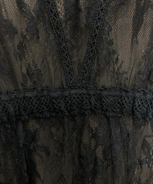 Snidel（スナイデル）Snidel (スナイデル) フラワー刺繍チュールドレス ブラック サイズ:1の古着・服飾アイテム