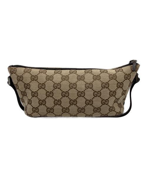 GUCCI（グッチ）GUCCI (グッチ) GGキャンバスアクセサリーポーチ ブラウンの古着・服飾アイテム