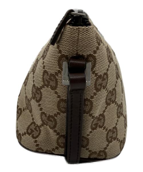 GUCCI（グッチ）GUCCI (グッチ) GGキャンバスアクセサリーポーチ ブラウンの古着・服飾アイテム