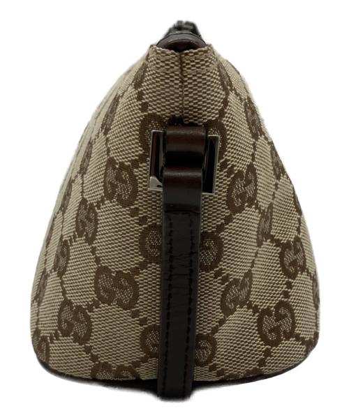 GUCCI（グッチ）GUCCI (グッチ) GGキャンバスアクセサリーポーチ ブラウンの古着・服飾アイテム
