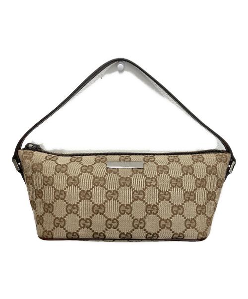 GUCCI（グッチ）GUCCI (グッチ) GGキャンバスアクセサリーポーチ ブラウンの古着・服飾アイテム