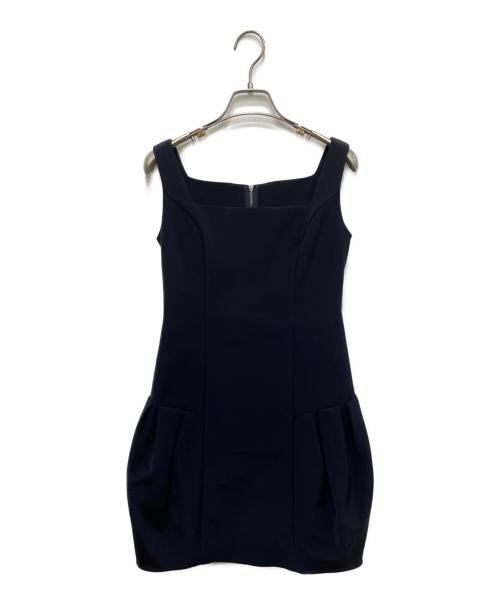 FOXEY NEWYORK（フォクシーニューヨーク）FOXEY NEWYORK (フォクシーニューヨーク) ミニノースリーブワンピース ブラック サイズ:38の古着・服飾アイテム