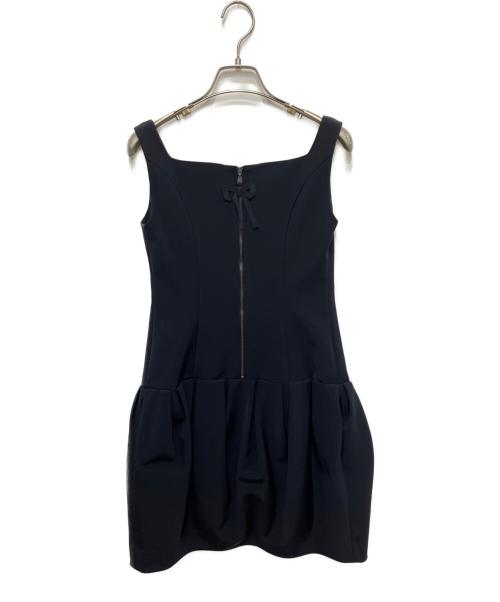 FOXEY NEWYORK（フォクシーニューヨーク）FOXEY NEWYORK (フォクシーニューヨーク) ミニノースリーブワンピース ブラック サイズ:38の古着・服飾アイテム