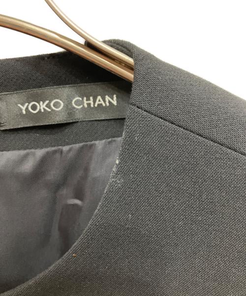 YOKO CHAN（ヨーコチャン）YOKO CHAN (ヨーコチャン) ノースリーブパネル切替ワンピース ブラック サイズ:SIZE 36の古着・服飾アイテム