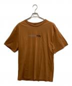 LIMI feuリミフゥ）の古着「Print Oversized T-Shirt （プリントオーバーサイズTシャツ）」｜ブラウン