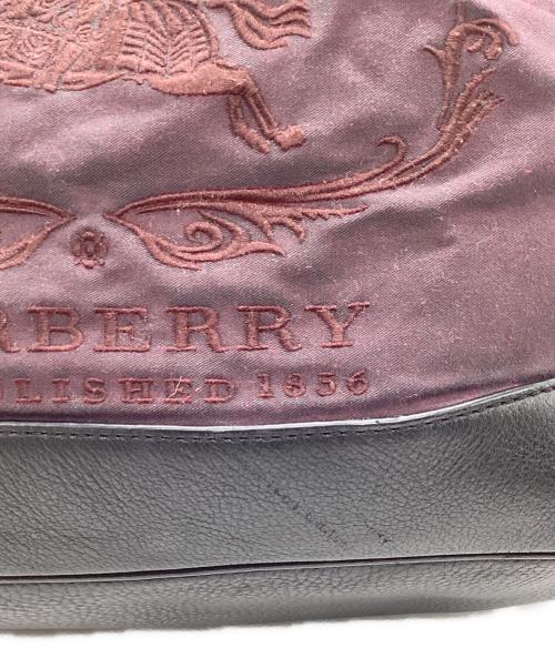 BURBERRY（バーバリー）BURBERRY (バーバリー) 巾着トートバッグ ブラック×パープルの古着・服飾アイテム