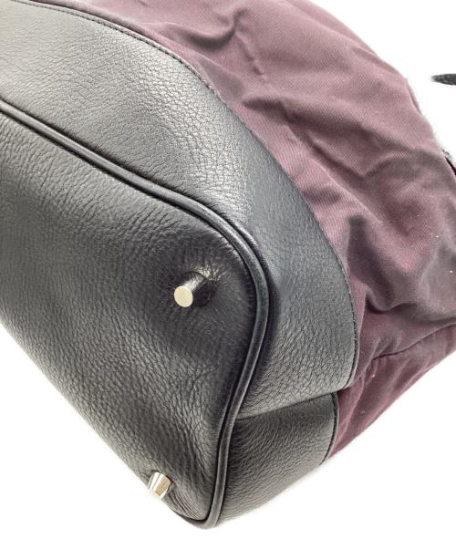 BURBERRY（バーバリー）BURBERRY (バーバリー) 巾着トートバッグ ブラック×パープルの古着・服飾アイテム