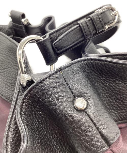 BURBERRY（バーバリー）BURBERRY (バーバリー) 巾着トートバッグ ブラック×パープルの古着・服飾アイテム