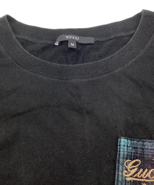 GUCCI（グッチ）GUCCI (グッチ) ポケットTシャツ ブラック サイズ:Mの古着・服飾アイテム