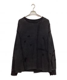 HARE（ハレ）の古着「ピグメントダメージスウェット」｜ブラック