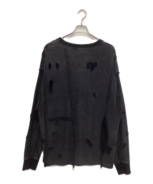 HARE（ハレ）HARE (ハレ) ピグメントダメージスウェット ブラック サイズ:freeの古着・服飾アイテム