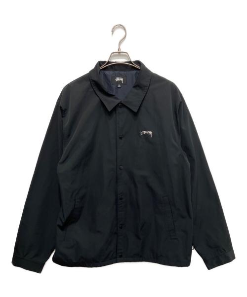 stussy（ステューシー）stussy (ステューシー) バックロゴコーチジャケット ブラック サイズ:XLの古着・服飾アイテム