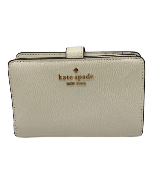 Kate Spade（ケイトスペード）Kate Spade (ケイトスペード) ミディアムウォレット ホワイトの古着・服飾アイテム