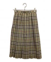 Burberry's（バーバリーズ）の古着「チェックスカート」｜グリーン