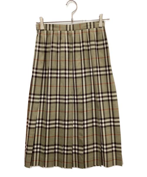 Burberry's（バーバリーズ）Burberry's (バーバリーズ) チェックスカート グリーン サイズ:SMの古着・服飾アイテム