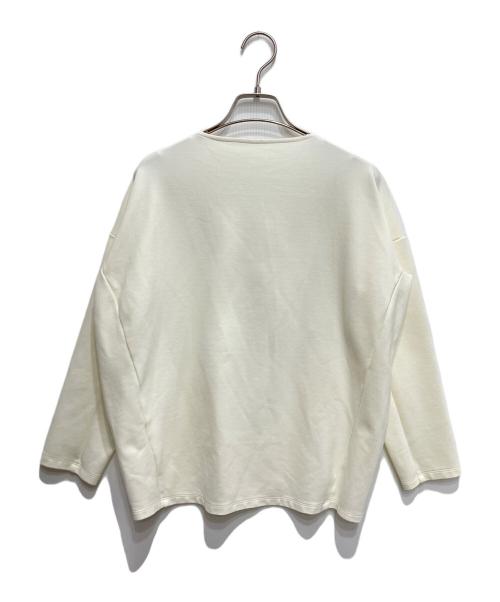SOEJU（ソージュ）SOEJU (ソージュ) ダブルジャージーキーネックプルオーバー アイボリー サイズ:Mの古着・服飾アイテム