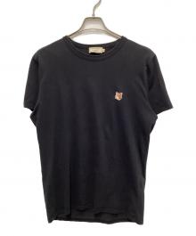 maison kitsune（メゾンキツネ）の古着「FOX HEAD PATCH CLASSIC TEE（フォックス ヘッド パッチ クラシック ティー）」｜ブラック