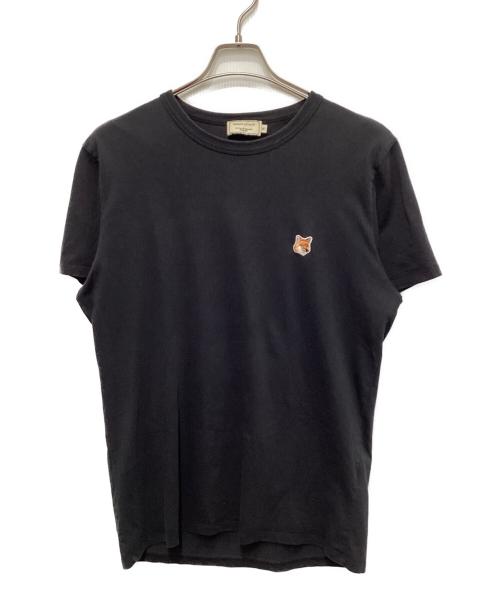 maison kitsune（メゾンキツネ）maison kitsune (アシッドメゾンキツネ) FOX HEAD PATCH CLASSIC TEE（フォックス ヘッド パッチ クラシック ティー） ブラック サイズ:Mの古着・服飾アイテム